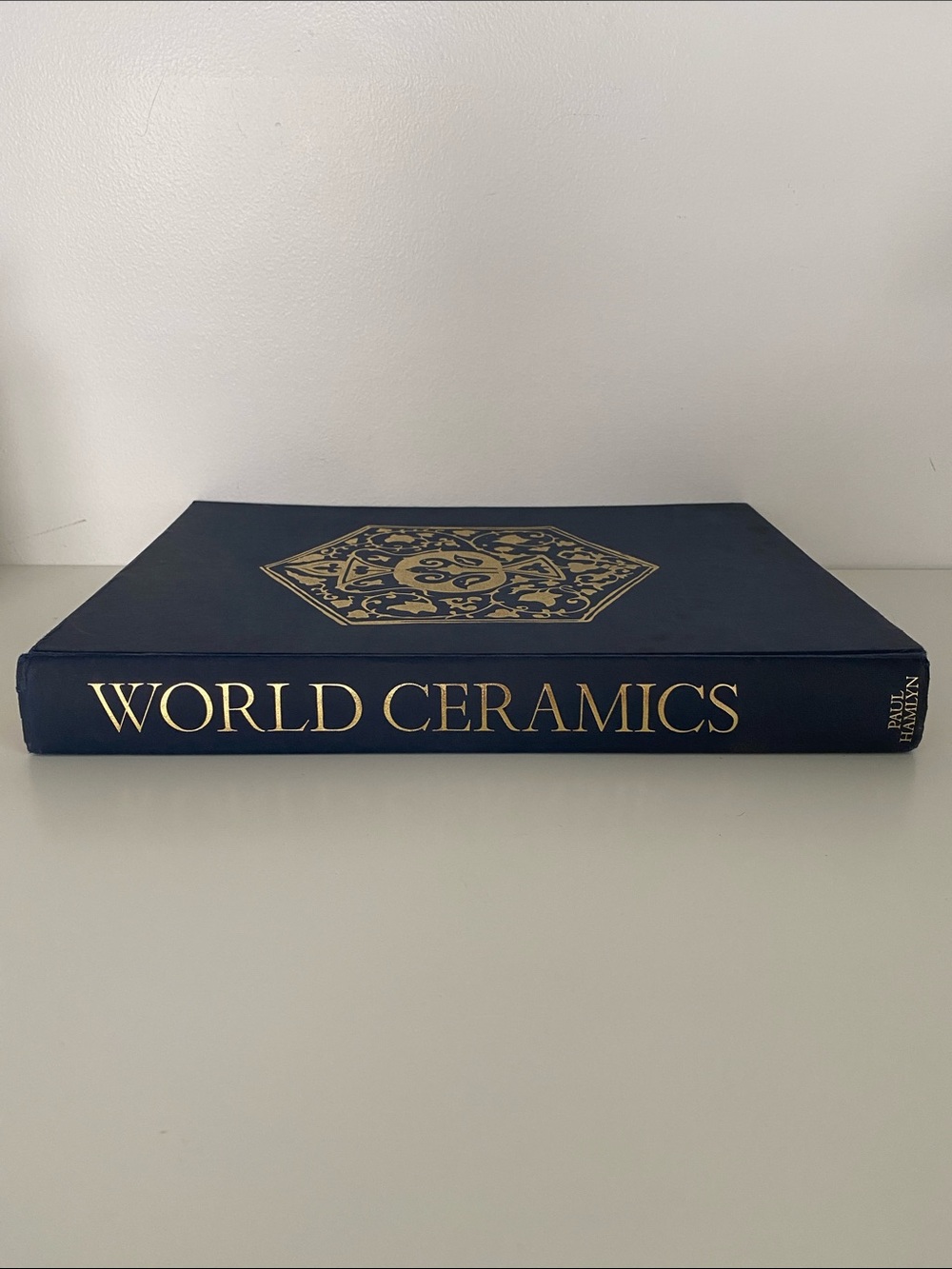 Vintage World Ceramics Decorative Coffee Table Book - Navy & Gold
